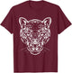 White Panther T-Shirt - T-Shirt | Maroon