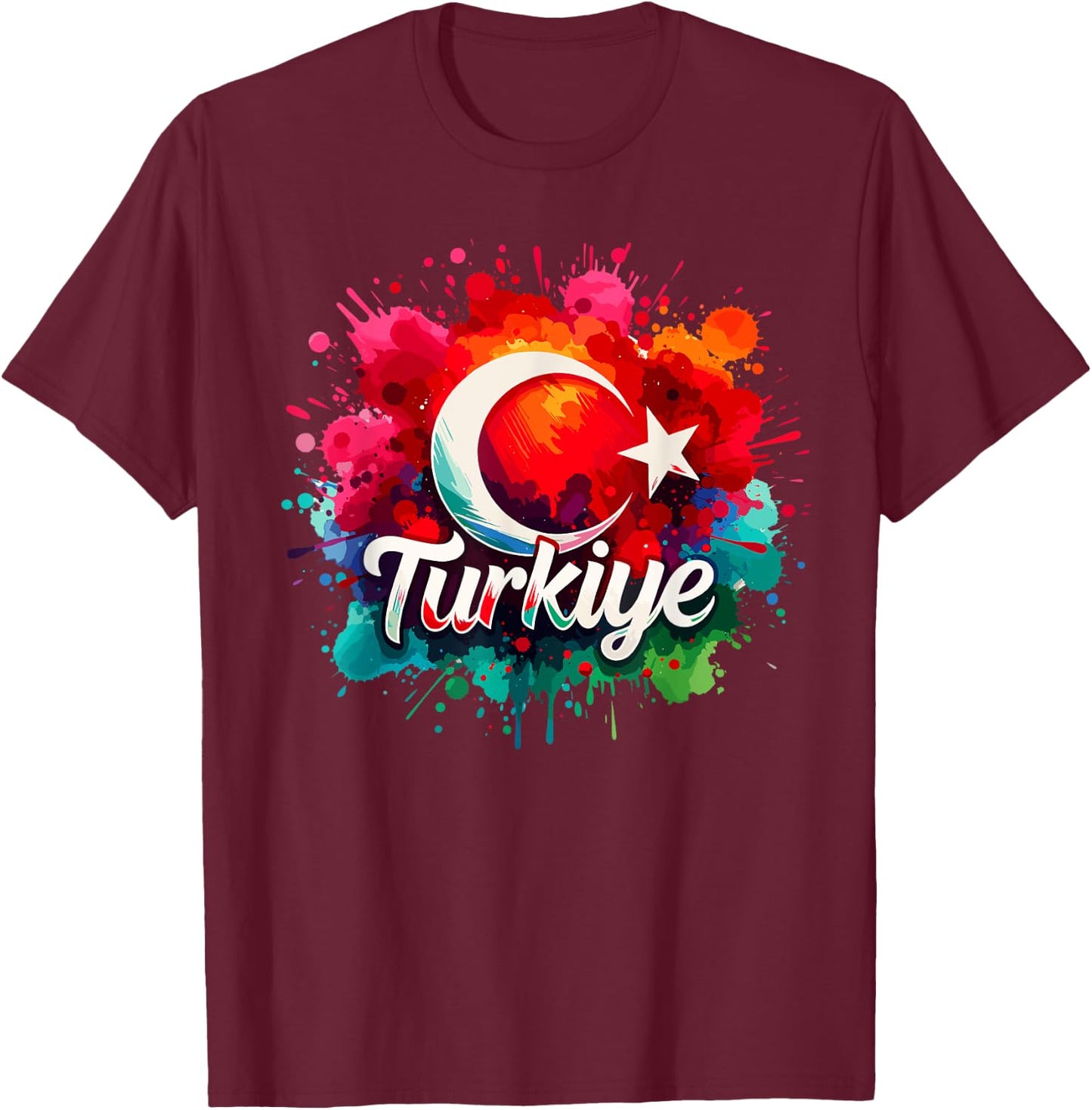 Turkey Flag Turkiye T-Shirt - T-Shirt | Maroon