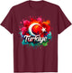 Turkey Flag Turkiye T-Shirt - T-Shirt | Maroon