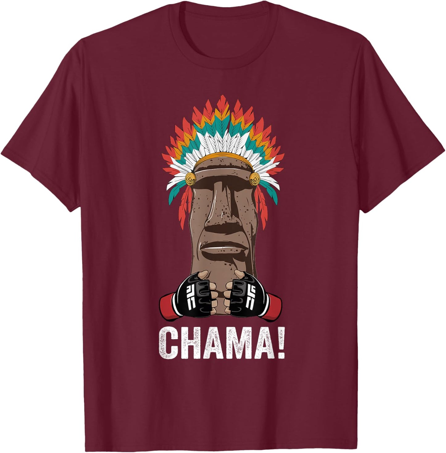 Chama Fighter MMA Fan JJB Boxing Muay Thai Kickboxing , Black, S T-Shirt - T-Shirt | Maroon