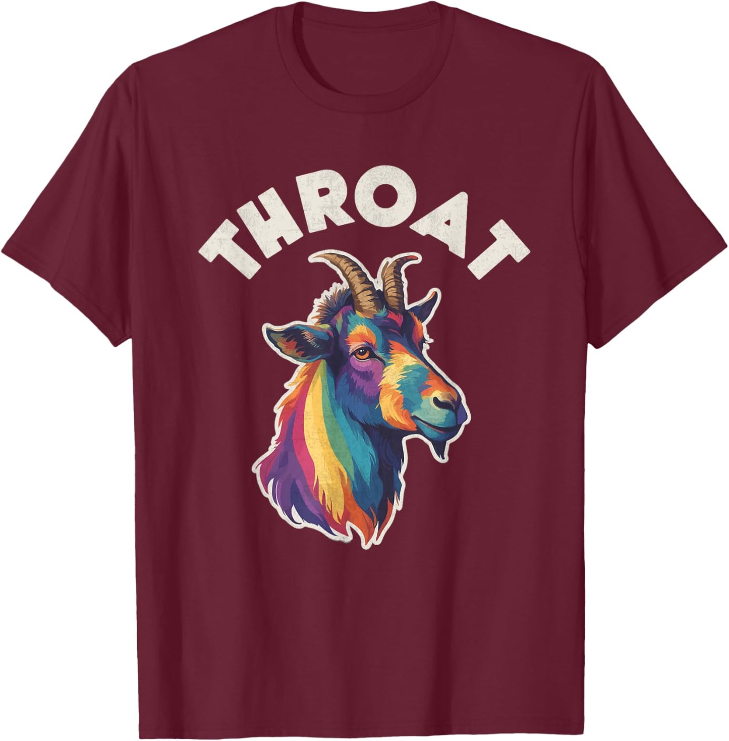 Throat Goat LGBT Lesbian Gay Pride T-Shirt - T-Shirt | Maroon