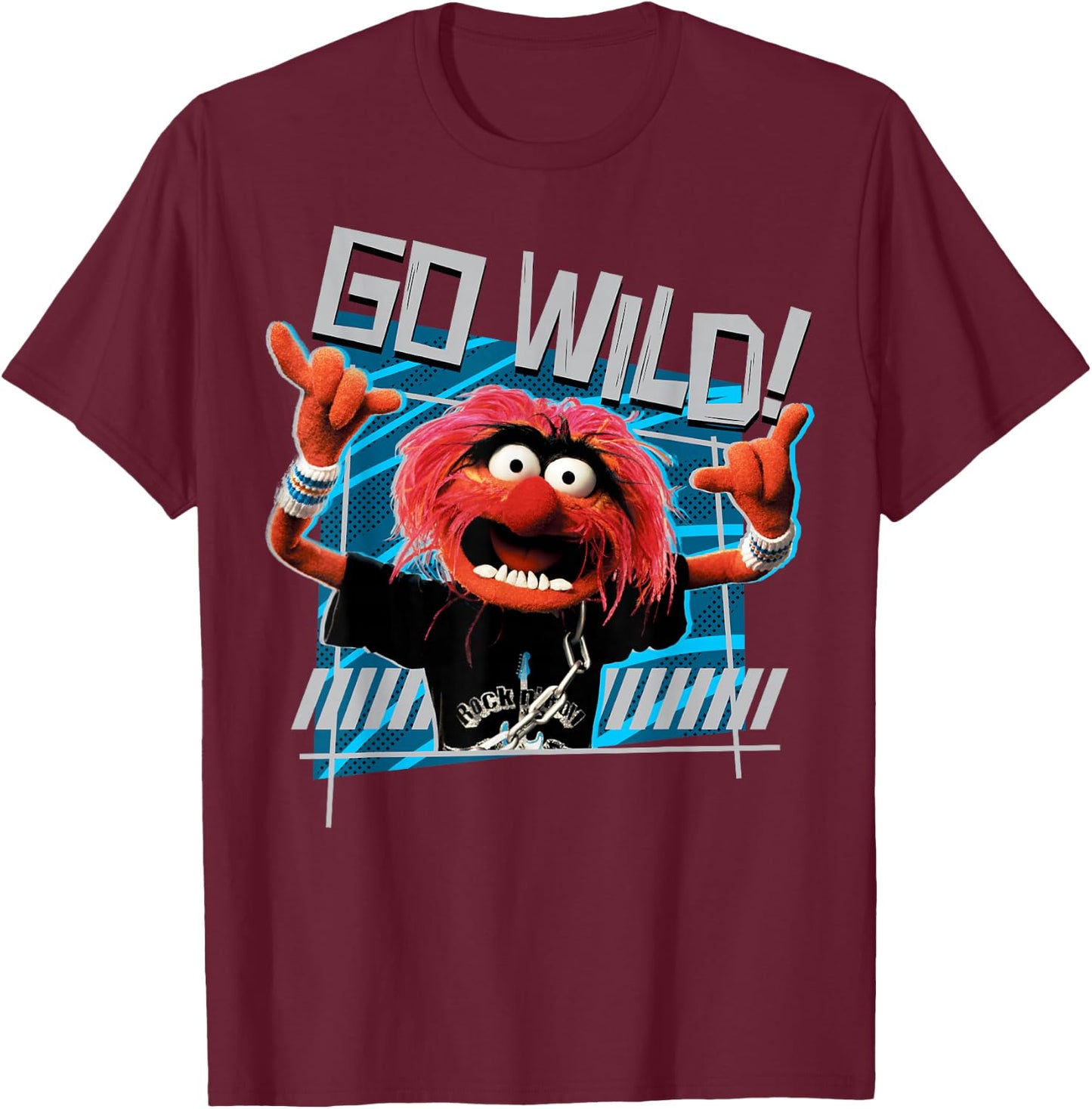 Disney The Muppets Animal Go Wild Small T-Shirt - T-Shirt | Maroon