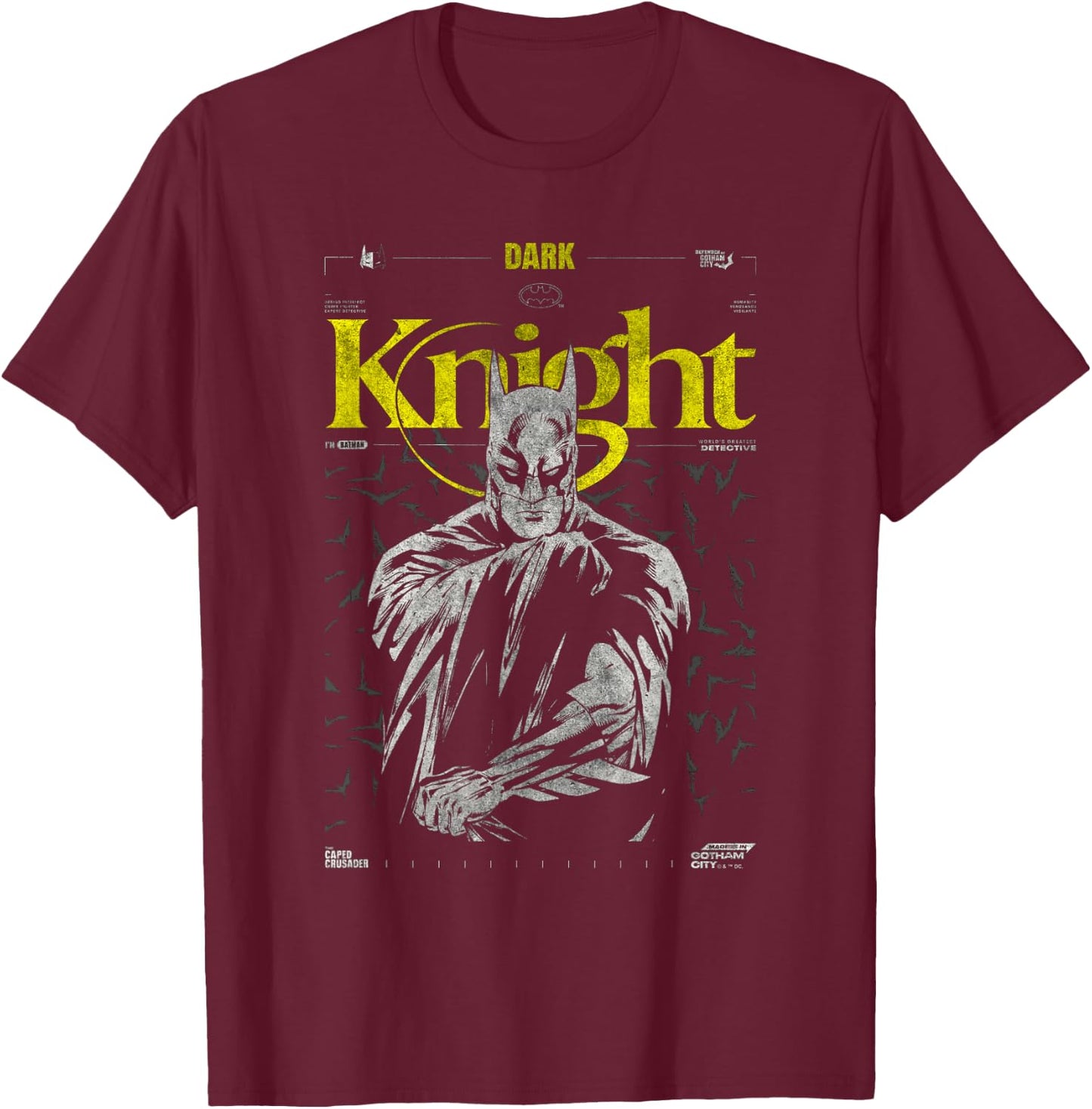 Batman Dark Knight Comic 85th Anniversary T-Shirt - T-Shirt | Maroon