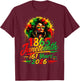 1865 Juneteenth 161 Years Black Woman Juneteenth African T-Shirt - T-Shirt | Maroon