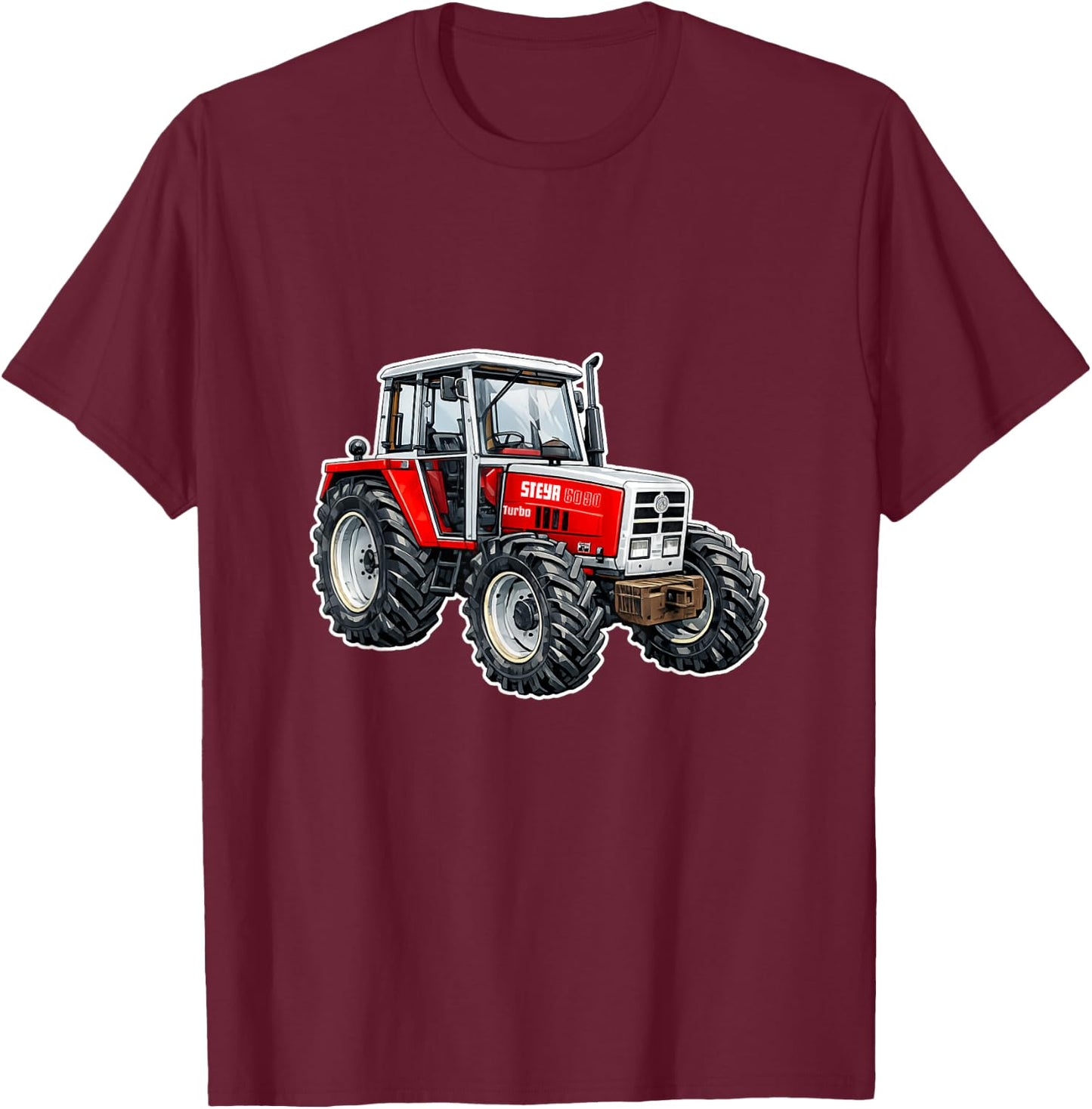 Steyr Austria Laster Landwirtschaft Trecker 8090 Traktor T-Shirt - T-Shirt | Maroon