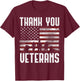Veterans Day Gifts Thank You Veterans Proud T-Shirt - T-Shirt | Maroon