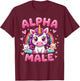 Funny Unicorn Alpha Unicorn Meme Male Men Male , Black, S T-Shirt - T-Shirt | Maroon