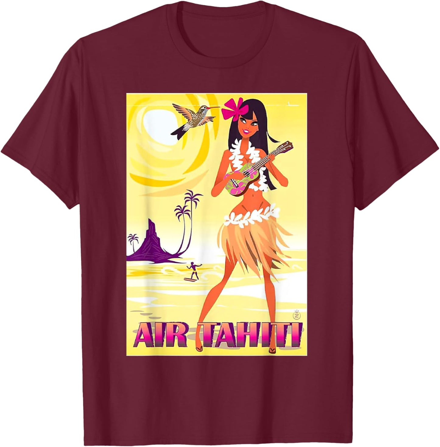 Air Tahiti T-Shirt - T-Shirt | Maroon