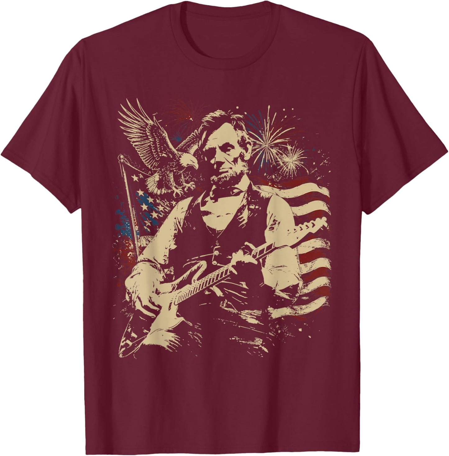 250 Anniversary USA 4th of July Patriotic Men 250 American T-Shirt - T-Shirt | Maroon