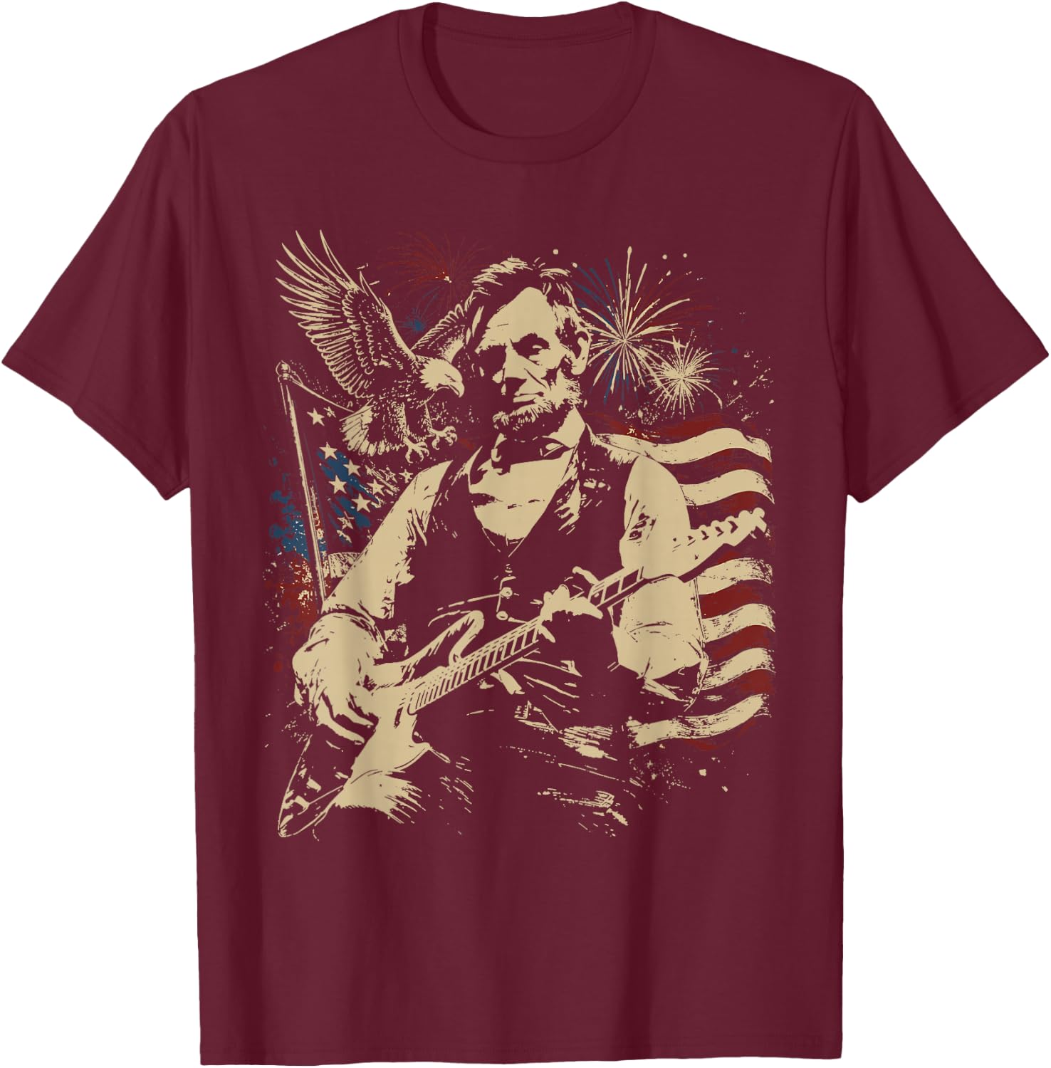 250 Anniversary USA 4th of July Patriotic Men 250 American T-Shirt - T-Shirt | Maroon