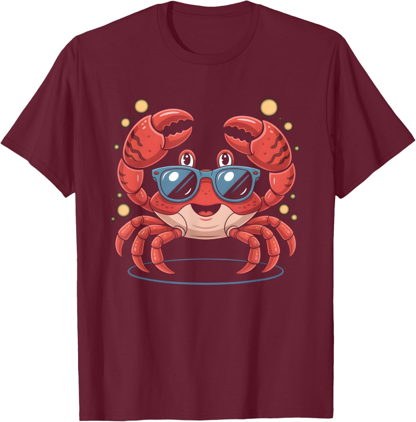 Crab Lover Summer Beach Vibes Cute Ocean Sea Life T-Shirt - T-Shirt | Maroon