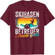 Ski Bunny Caregiver Ski Holiday Ski Instructor Apres Ski Party , black T-Shirt - T-Shirt | Maroon