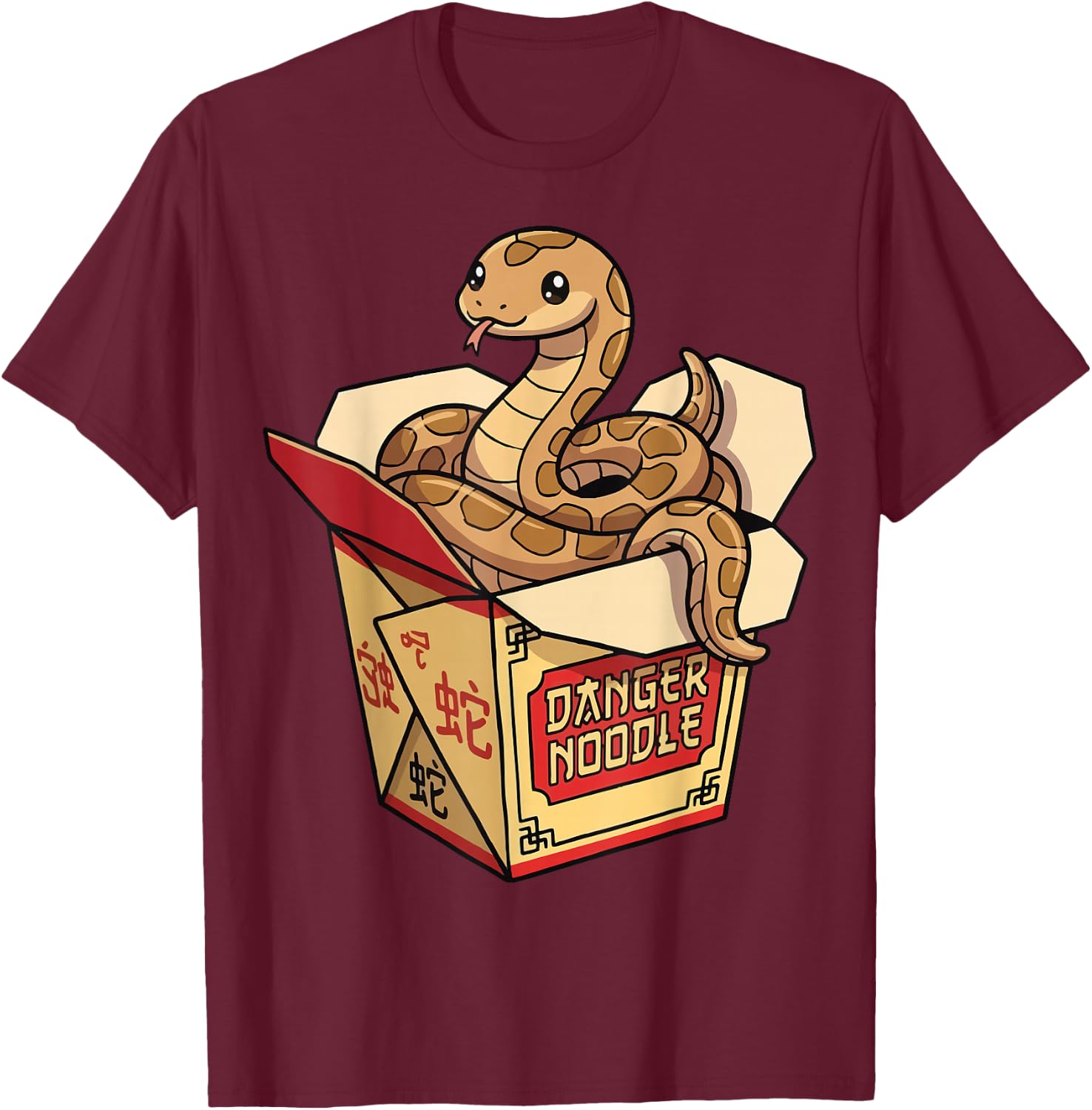 Danger Noodles T-Shirt - T-Shirt | Maroon