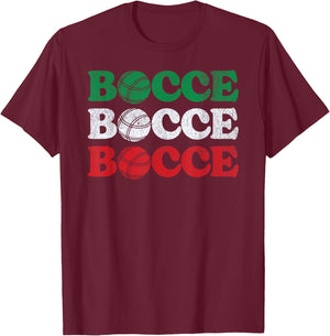 Retro Bocce Ball Lawn Bowling Game Enthusiast Boule Boccia T-Shirt - T-Shirt | Maroon