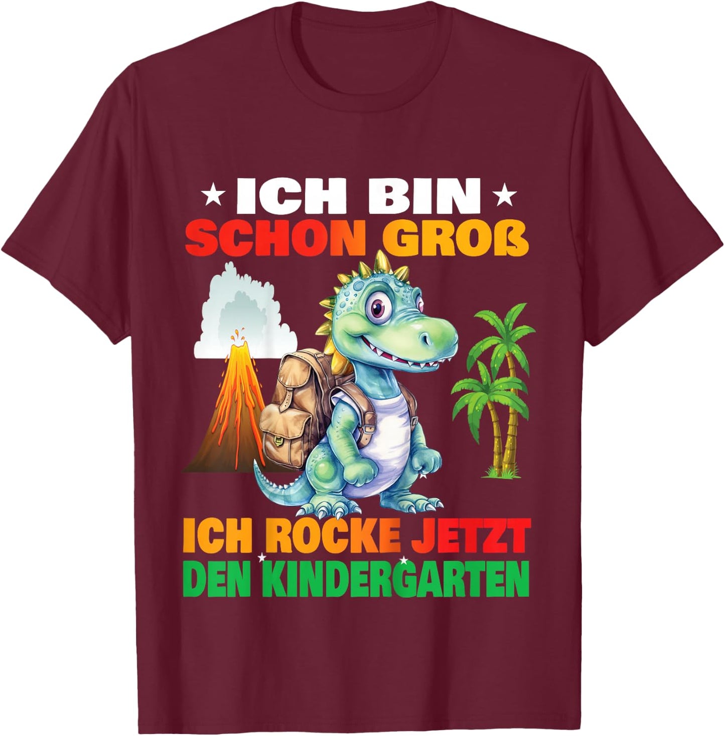 Kindergartenkind 2025 Kita Start Anfang Kindergarten Jungs T-Shirt - T-Shirt | Maroon
