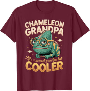 Chameleon Grandpa Like A Normal Grandpa But Cooler T-Shirt - T-Shirt | Maroon