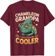 Chameleon Grandpa Like A Normal Grandpa But Cooler T-Shirt - T-Shirt | Maroon