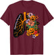 Respiratory Therapist RT Lung Floral Pumpkin Halloween T-Shirt - T-Shirt | Maroon
