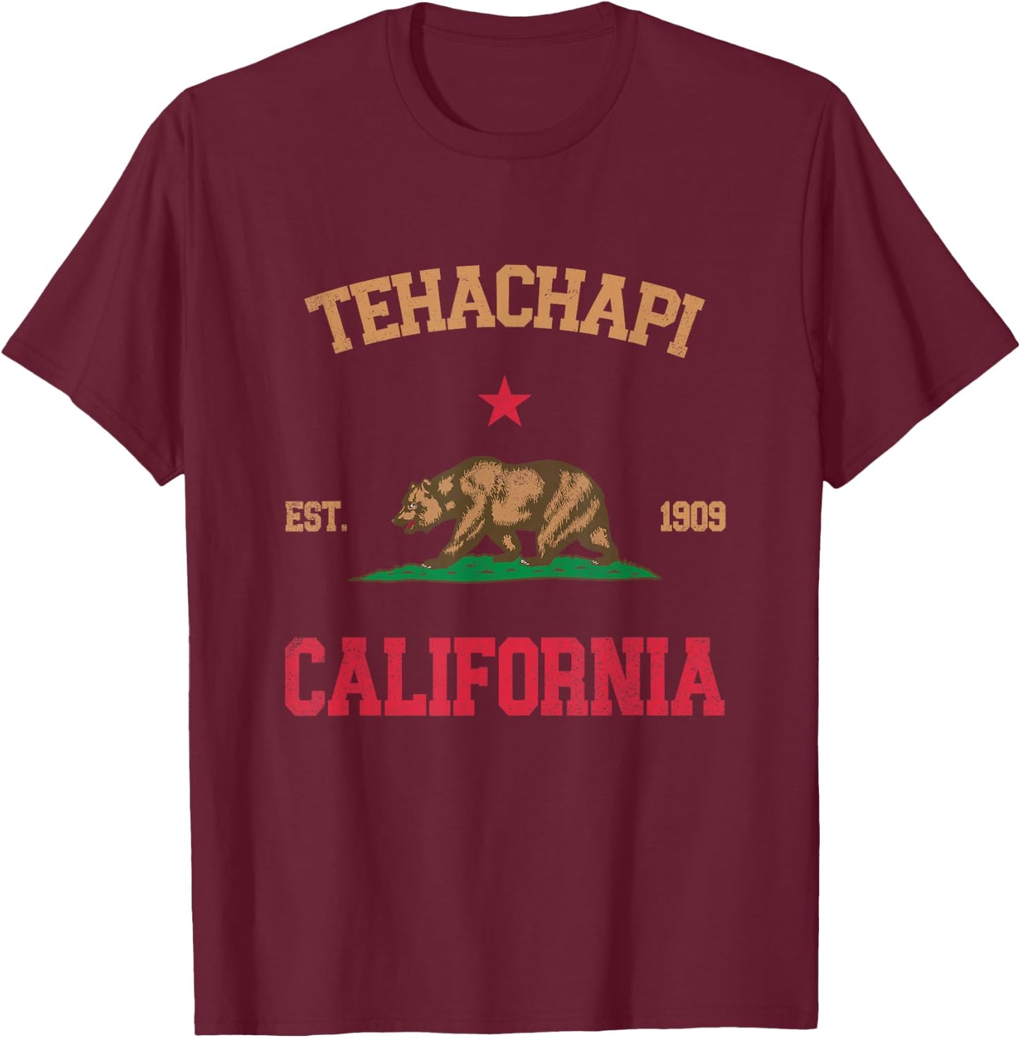 Tehachapi California T-Shirt - T-Shirt | Maroon