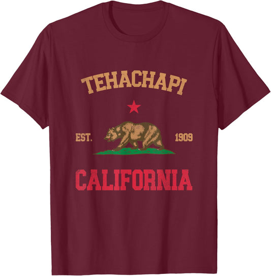 Tehachapi California T-Shirt - T-Shirt | Maroon