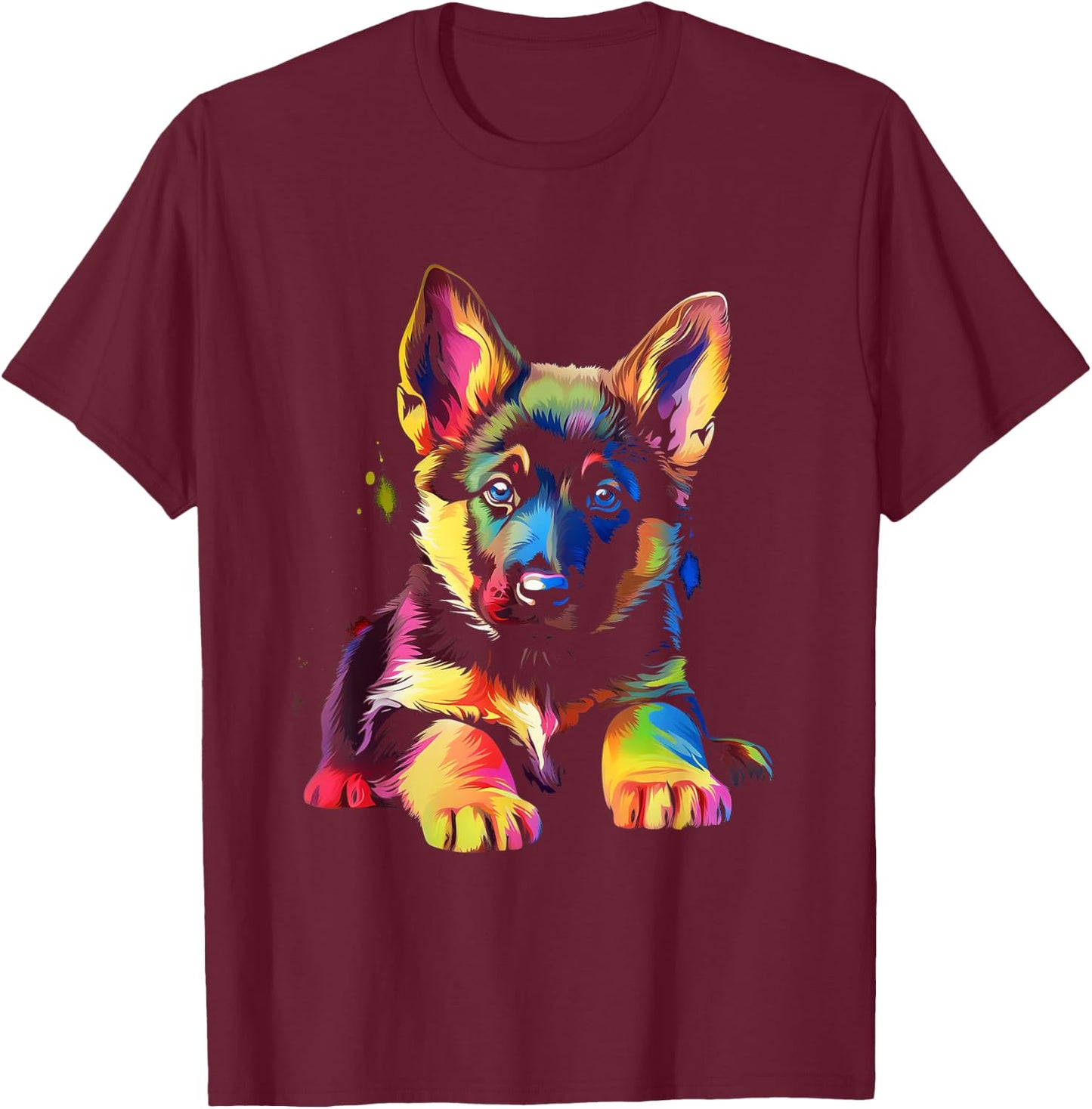 German shepherd puppy T-Shirt - T-Shirt | Maroon