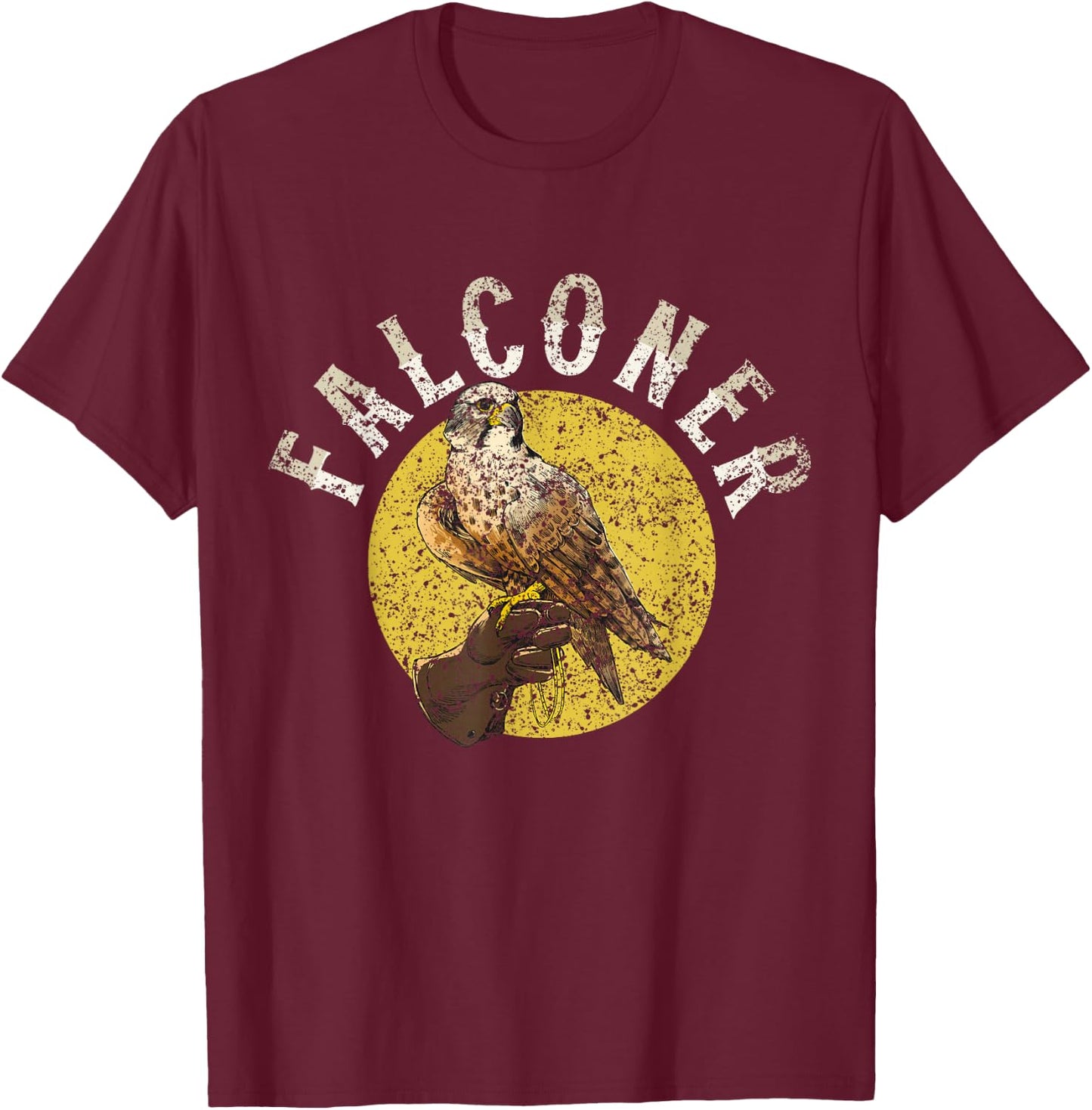 Falconer Falconry Falcons Falcon Owner Falconer T-Shirt - T-Shirt | Maroon