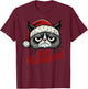 Bah Humbug Funny Bad Cat Christmas Hater Cat Lover Xmas T-Shirt - T-Shirt | Maroon