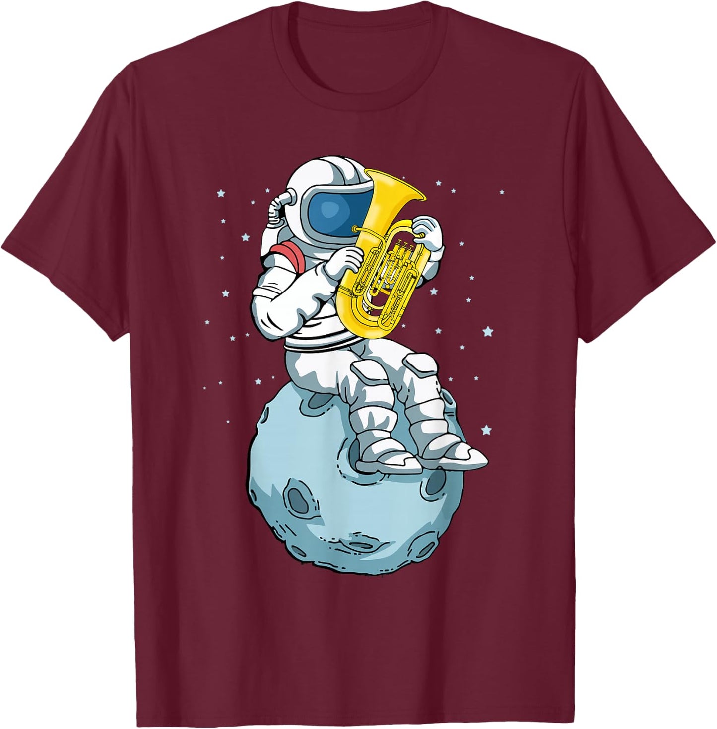 Astronaut Tuba Spieler Musikliebhaber Kinder Big Band Tuba T-Shirt - T-Shirt | Maroon