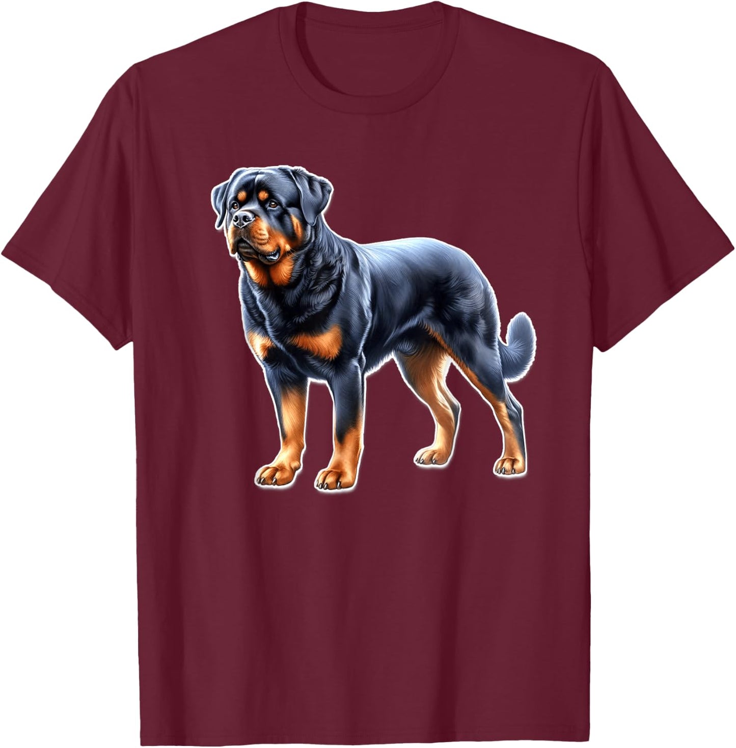 Rottweiler Dog T-Shirt - T-Shirt | Maroon