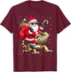 Santa Claus Riding A Bearded Dragons Christmas Boy Girl Kids T-Shirt - T-Shirt | Maroon