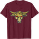 The Rock Brahma Bull Tattoo Design T-Shirt - T-Shirt | Maroon