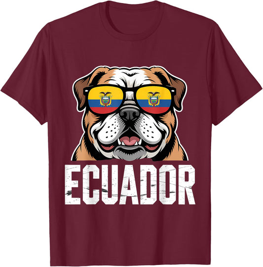 Ecuador Roots Ecuadorian Flag T-Shirt - T-Shirt | Maroon