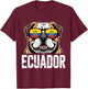 Ecuador Roots Ecuadorian Flag T-Shirt - T-Shirt | Maroon