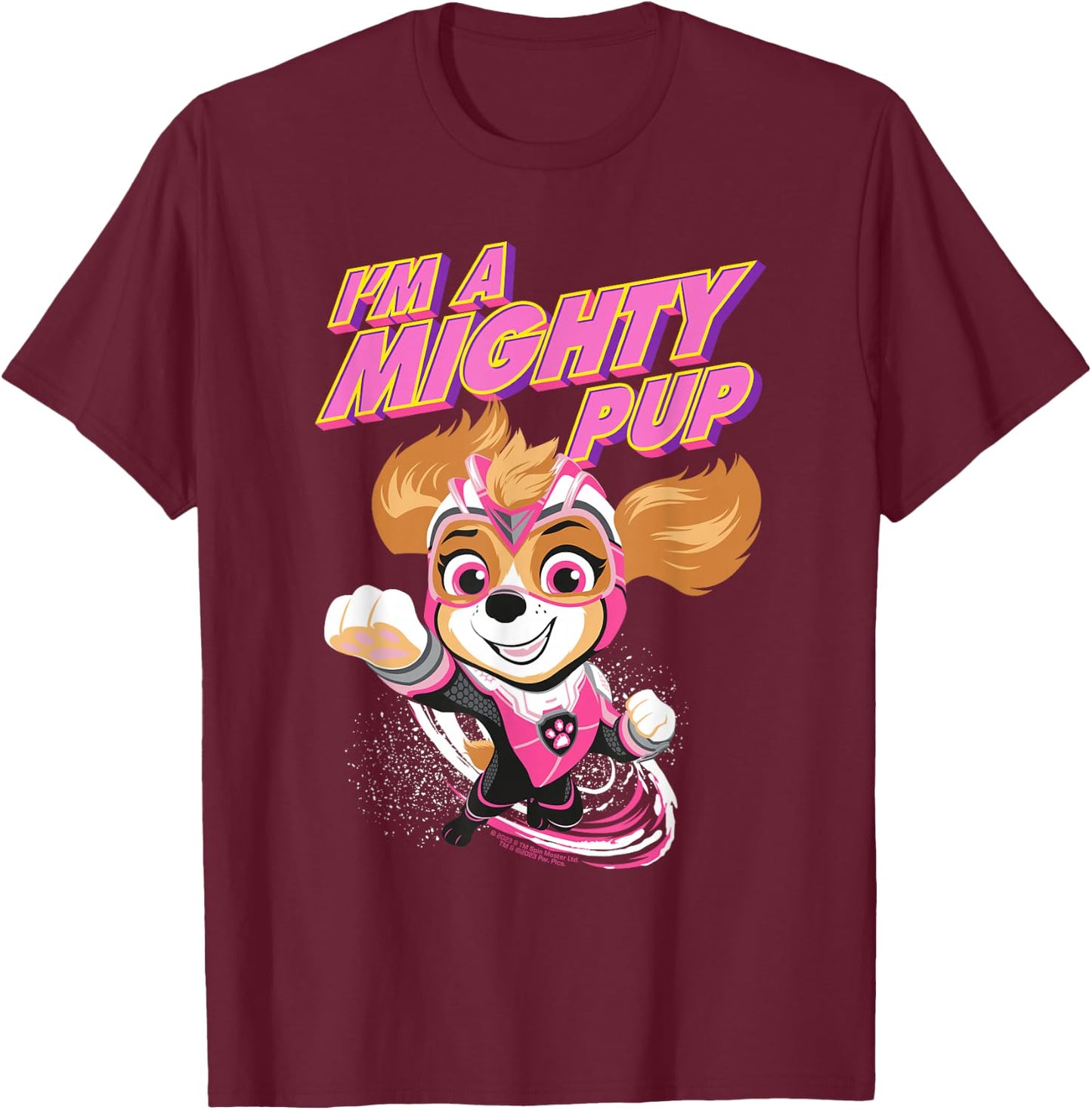 PAW Patrol: The Mighty Movie Skye Is A Mighty Pup , black T-Shirt - T-Shirt | Maroon