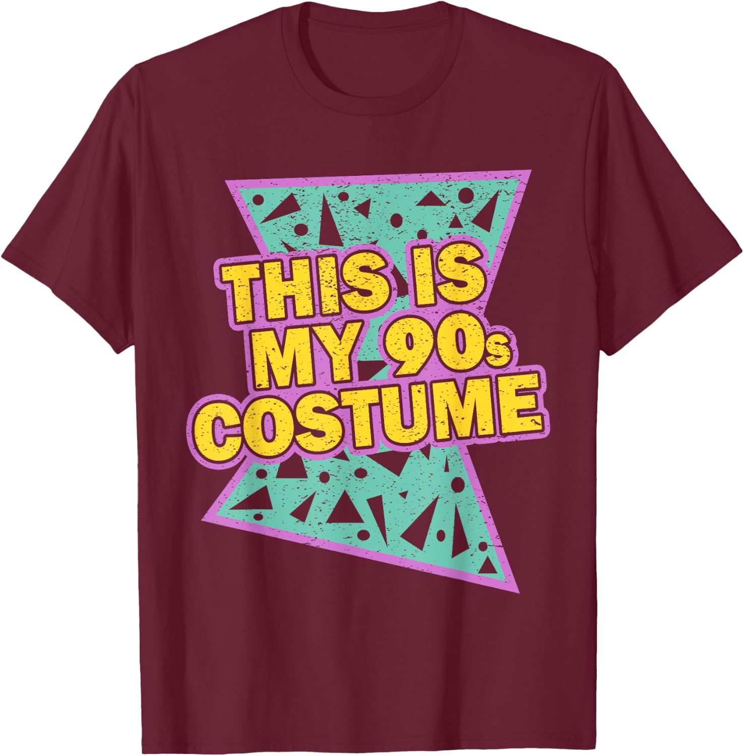This Is My 90-s Costume 80's 90's Party T-Shirt - T-Shirt | Maroon