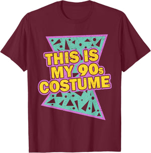 This Is My 90-s Costume 80's 90's Party T-Shirt - T-Shirt | Maroon