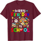 Happy First Day Of School Lunch Lady Job Costume Colorful T-Shirt - T-Shirt | Maroon