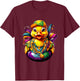 Mardi Gras Bath Duck T-Shirt - T-Shirt | Maroon