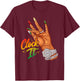 Striped Juneteenth Black Girl Clock It Afro Queen Melanin T-Shirt - T-Shirt | Maroon