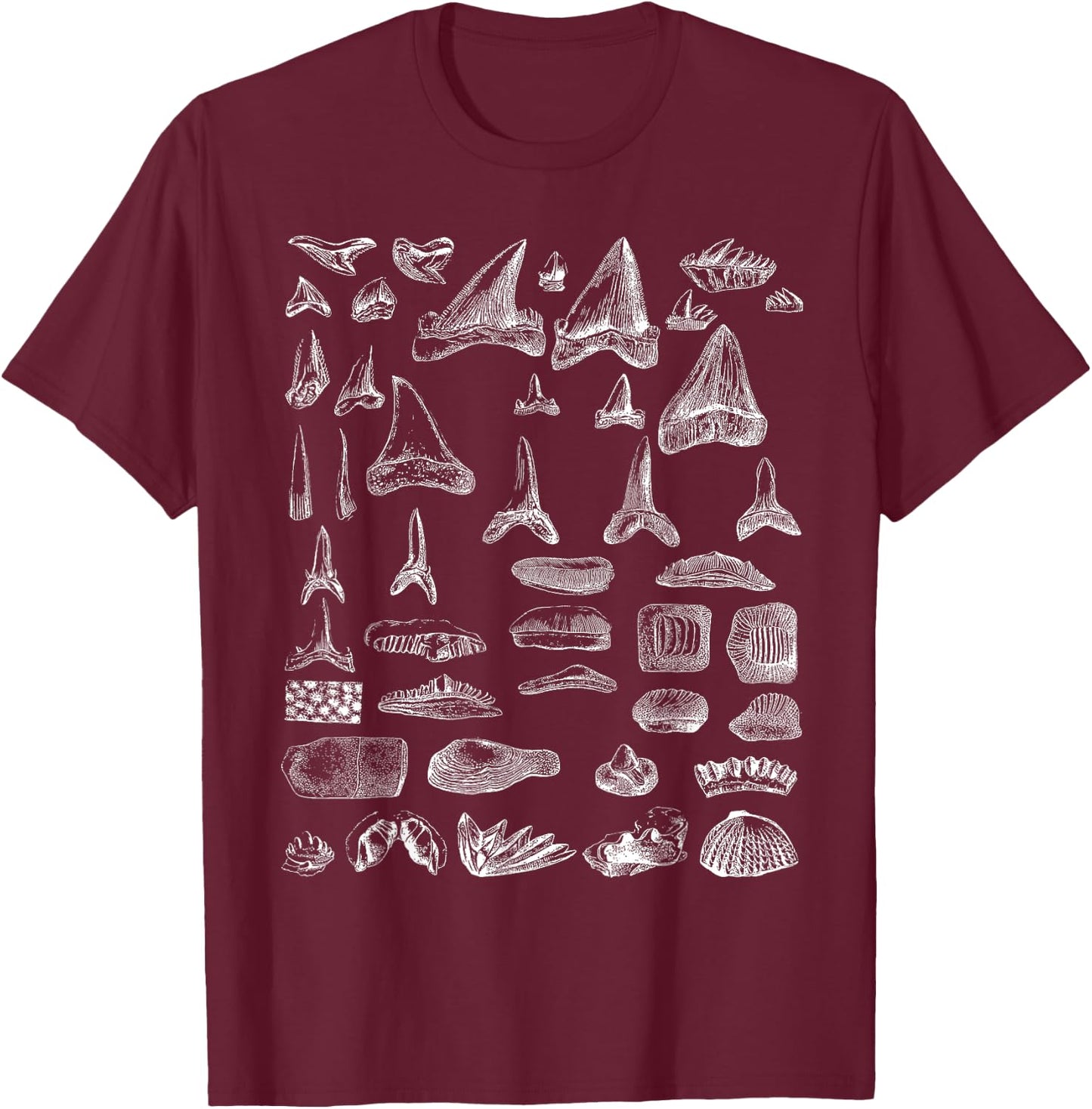 Shark Teeth Shirt T-Shirt - T-Shirt | Maroon