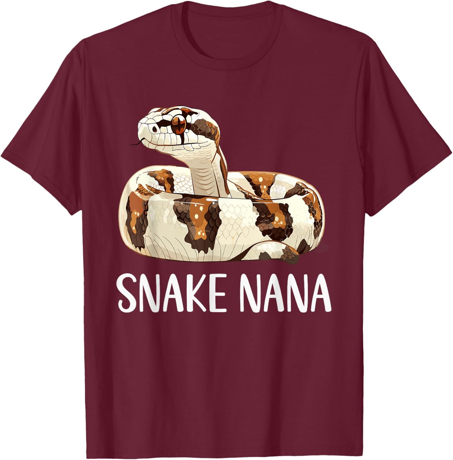Snake Nana Funny Animals Lover Grandma Gift Mothers Day T-Shirt - T-Shirt | Maroon