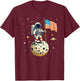 American Flag Astronaut Space 4th Of July Boy Toddlers T-Shirt - T-Shirt | Maroon