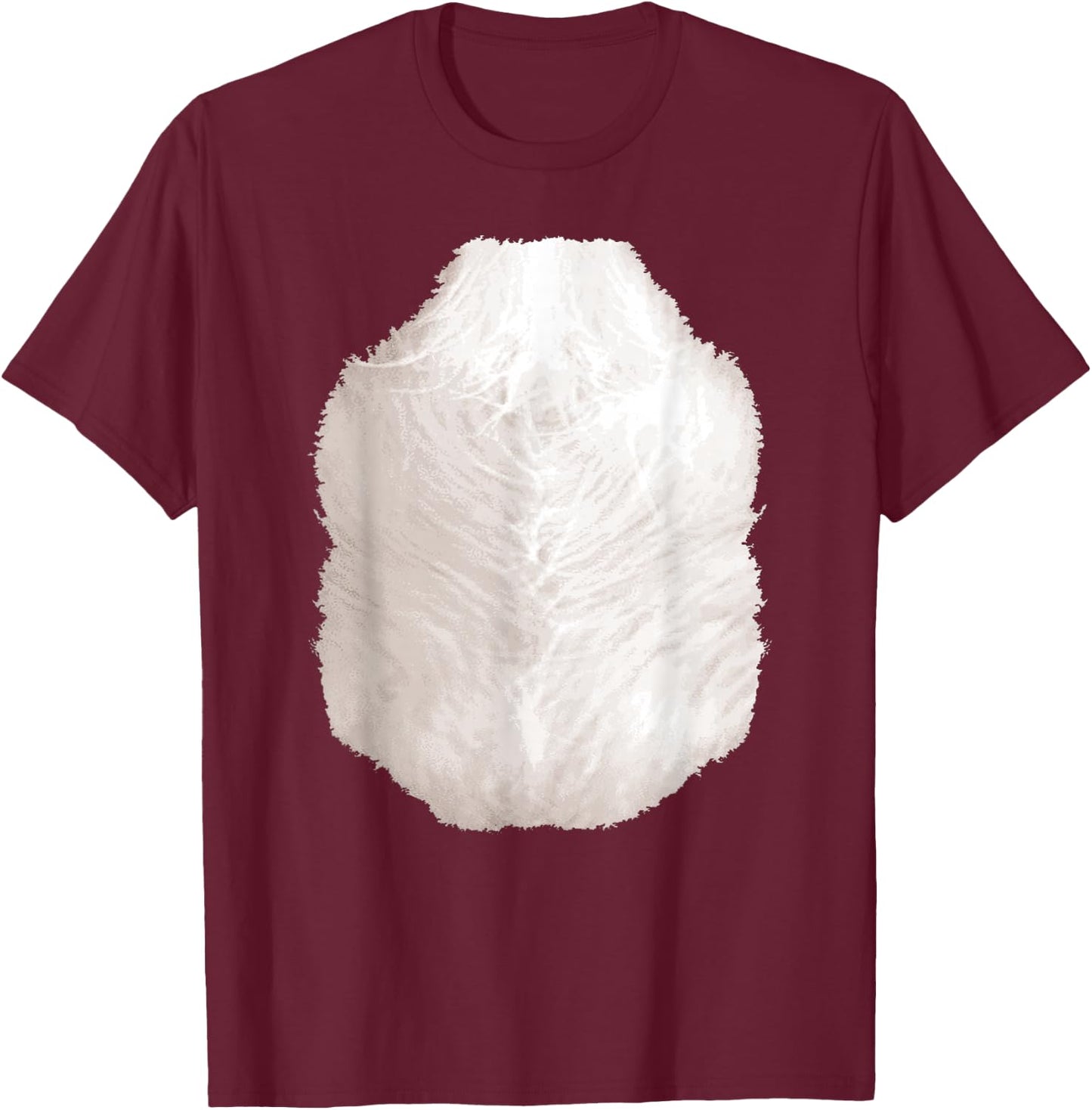 Cute Panda Chest Hair Halloween Costume Hairy Belly Picture T-Shirt - T-Shirt | Maroon