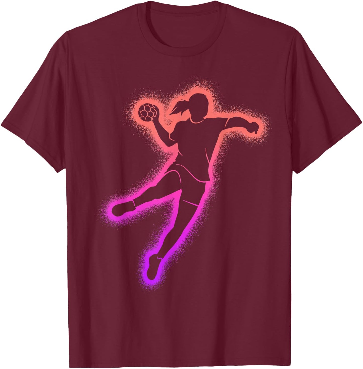 Handball Frauen Handballspieler Kinder Mädchen Handballerin T-Shirt - T-Shirt | Maroon