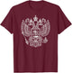 Russian Emblem Double Head Russian Eagle T-Shirt - T-Shirt | Maroon