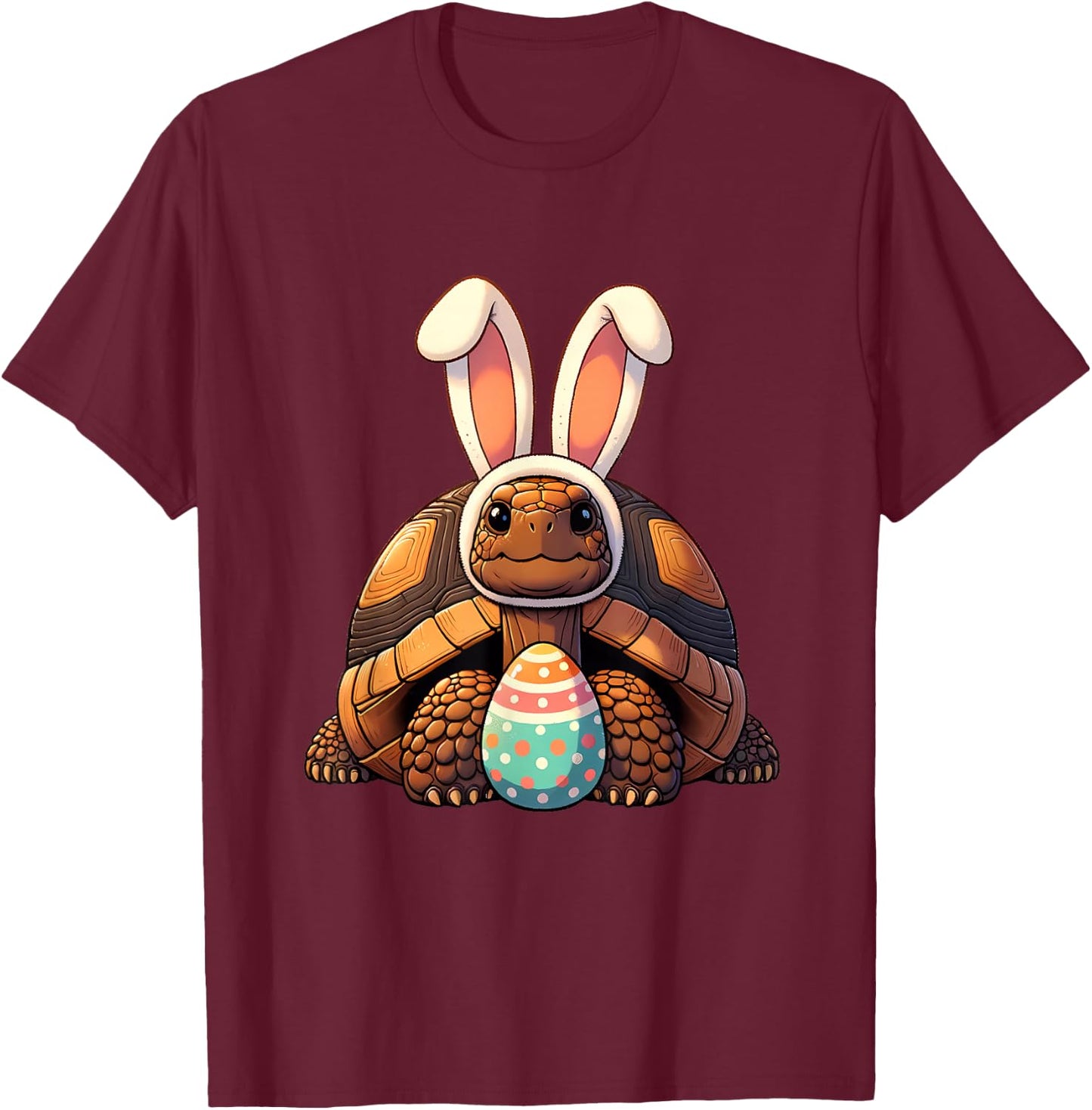 Funny Easter Tortoise Lovers Egg Eggs Bunny Rabbit Funny T-Shirt - T-Shirt | Maroon