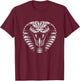 Cobra Snake Face Graphic Art Design T-Shirt - T-Shirt | Maroon