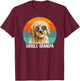 Doodle Grandpa Of A Goldendoodle Grandfather Retro T-Shirt - T-Shirt | Maroon