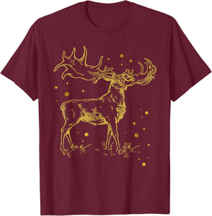 Vintage Cool Irish Elk Prehistoric Animal Scientific T Shirt T-Shirt - T-Shirt | Maroon