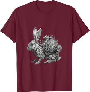 Steampunk Rabbit Women Men Kids Steampunk Rabbit T-Shirt - T-Shirt | Maroon